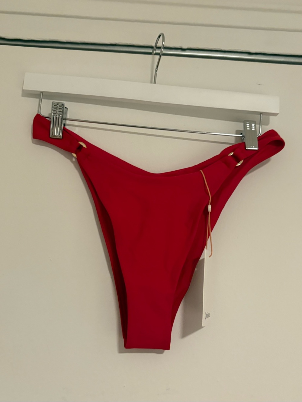 QUINCE ITALIAN HIGH LEG CHEEKY BIKINI BOTTOM - SIZE SMALL